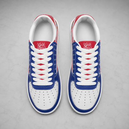 Christian Patriotic God Bless America Men's Air Force Shoes