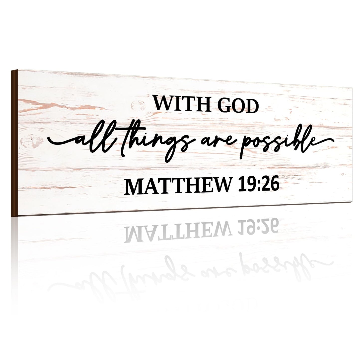 With God All Things Are Possible Wooden Wall Sign