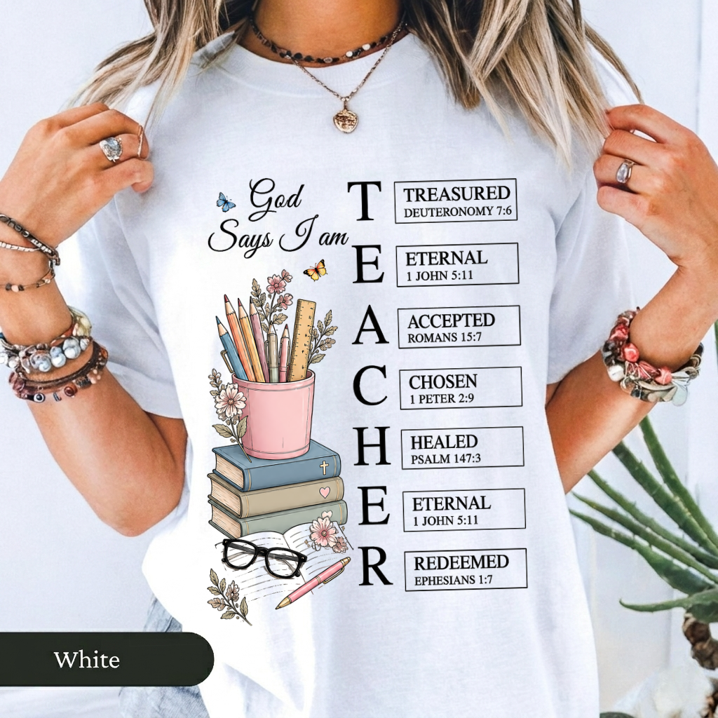 God Says I Am Teacher Shirt