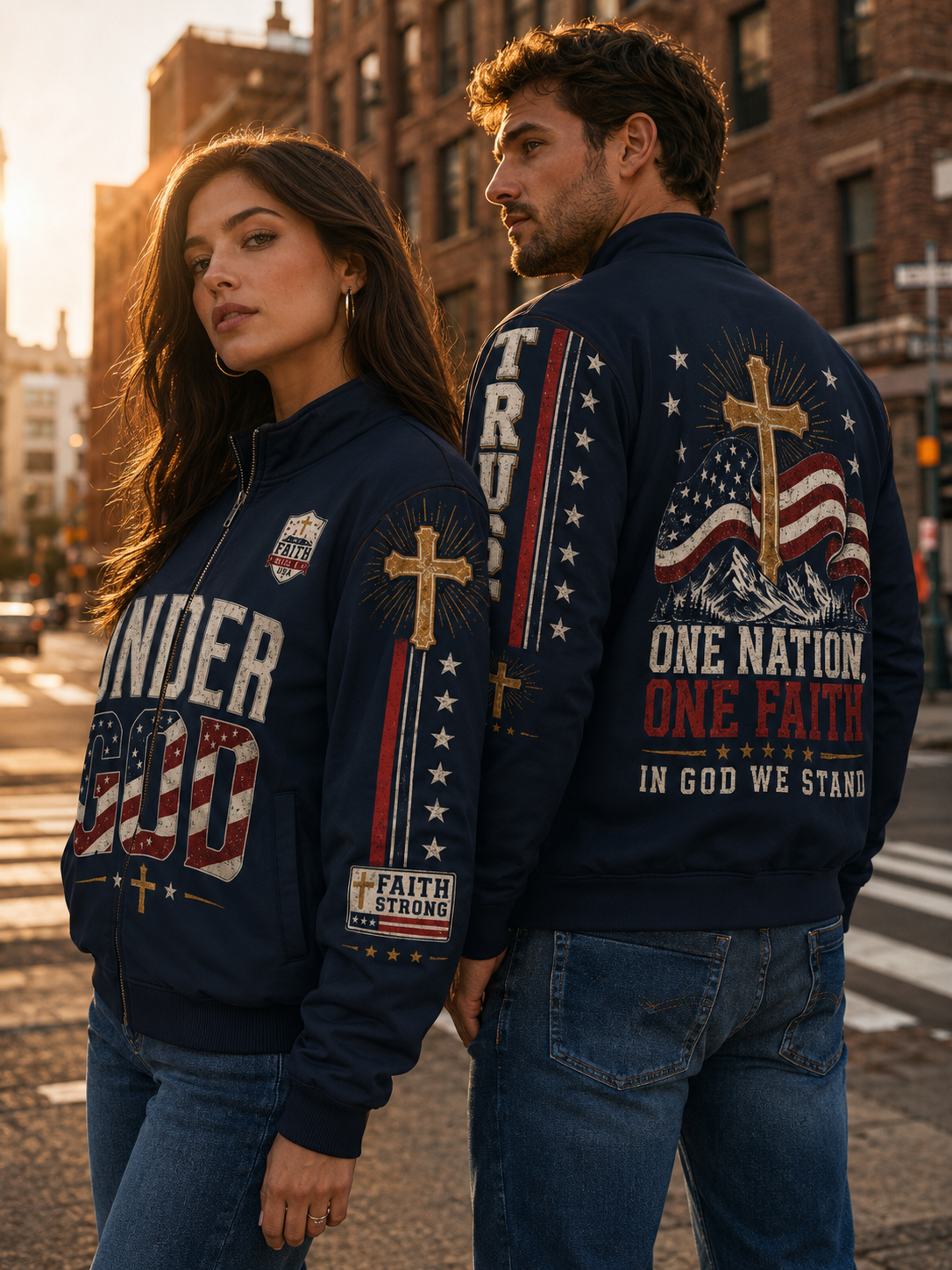 Faith Under God Patriotic Apparel Jacket