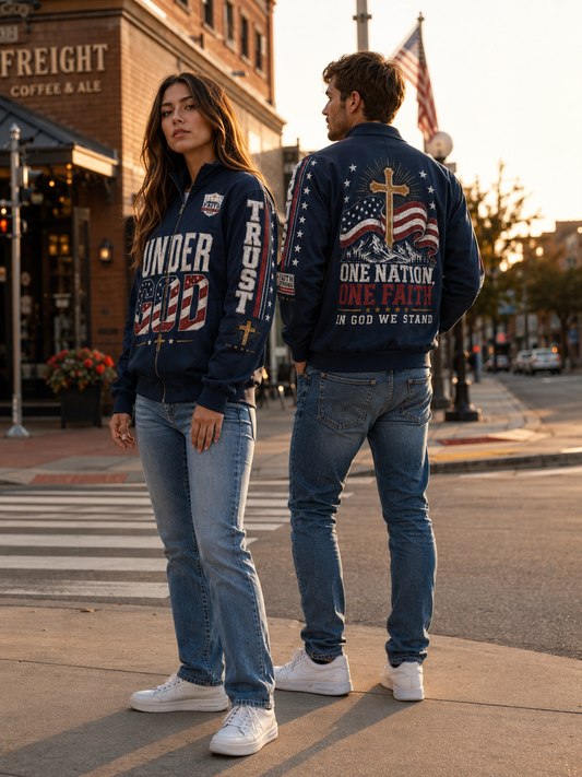 Faith Under God Patriotic Apparel Jacket