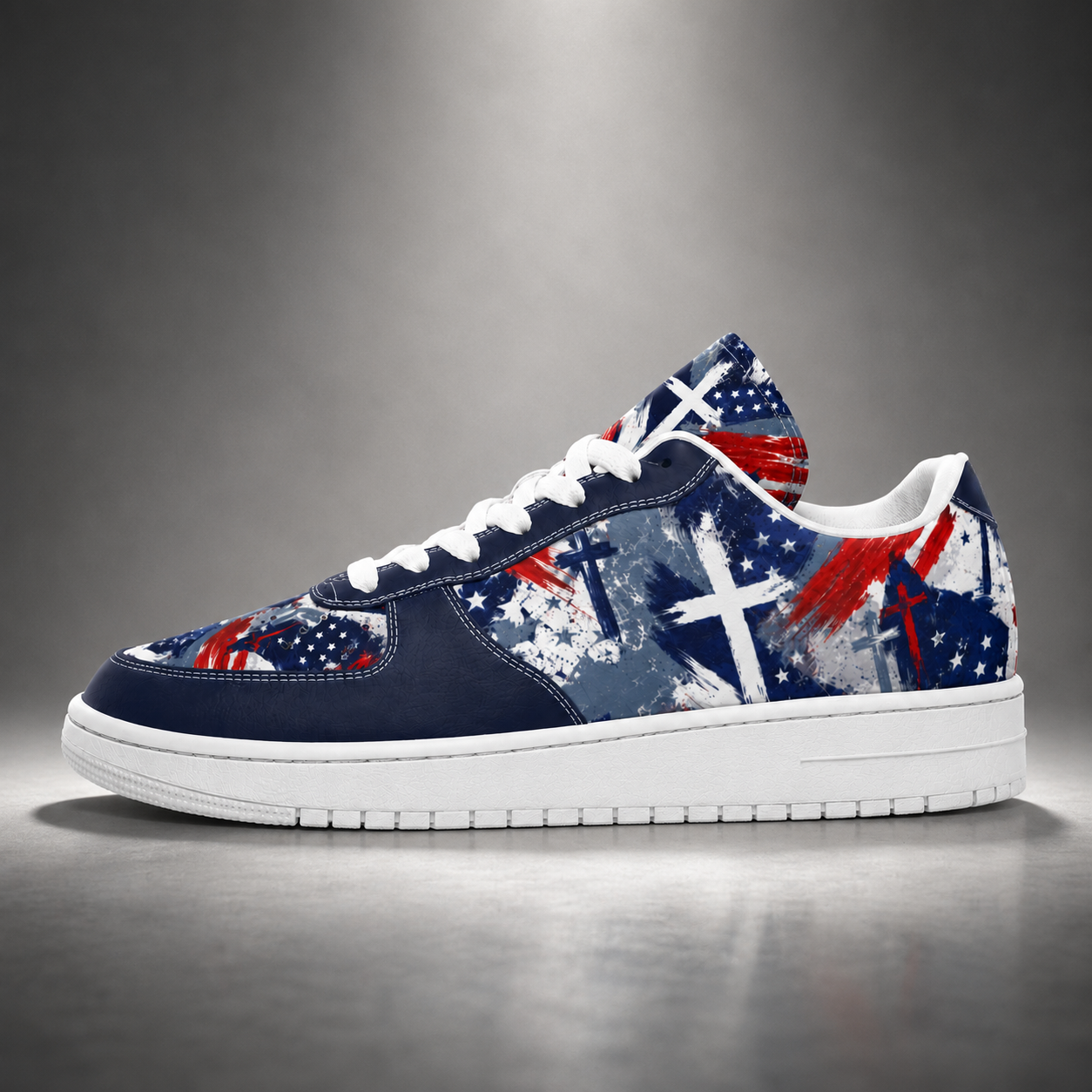Jesus Saves America 250th Anniversary Christian Patriotic Men's Air Force Shoes