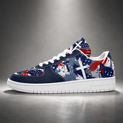 Jesus Saves America 250th Anniversary Christian Patriotic Men's Air Force Shoes