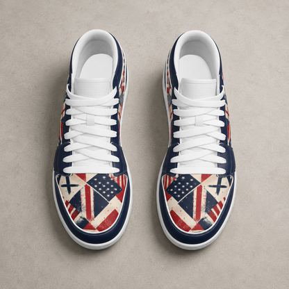 Faith Freedom - Men's Low State Leather Stitching Shoes