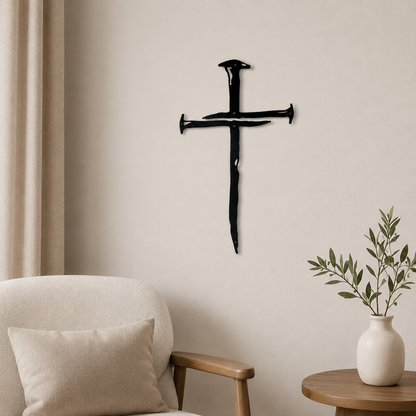 Minimalist Metal Cross Wall Decor