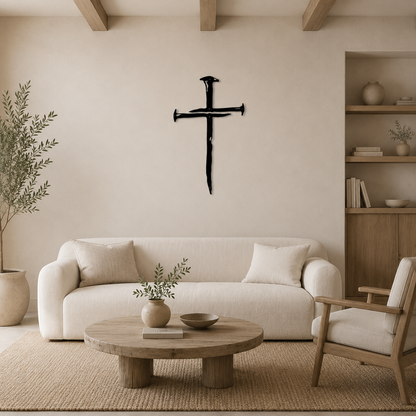 Minimalist Metal Cross Wall Decor