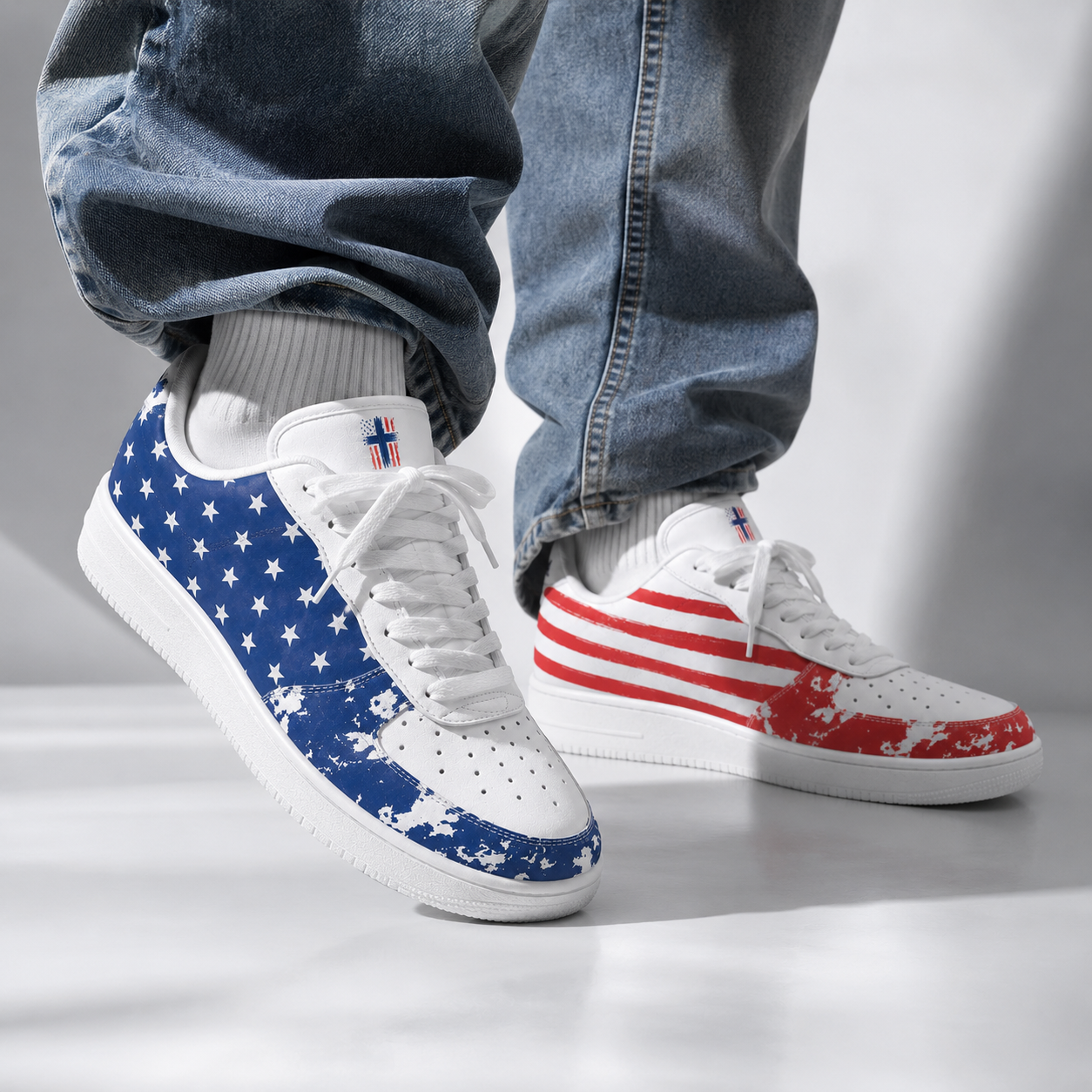 Christian Patriotic Jesus Saves Men's Air Force Shoes