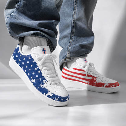 Christian Patriotic Jesus Saves Men's Air Force Shoes
