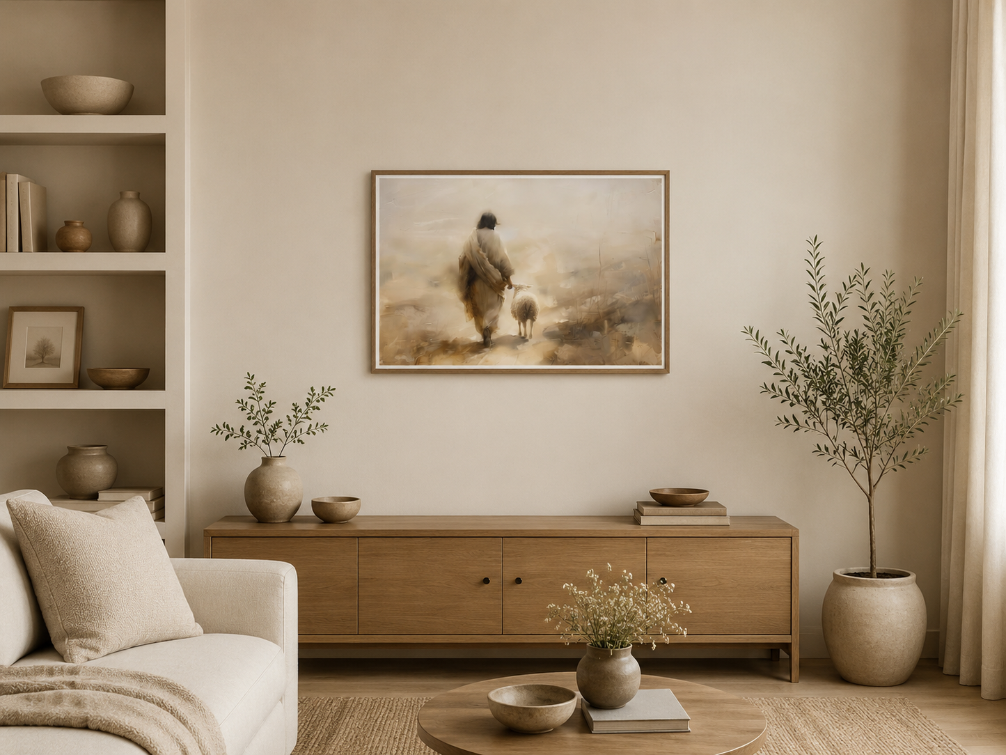 Jesus Leaves The 99 Sheep Wall Art