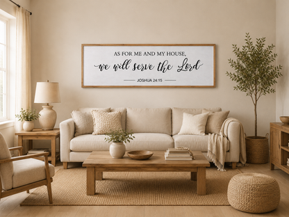 As for Me and My House We Will Serve the Lord Wall Decor
