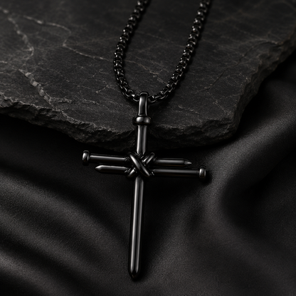 Nail Cross Necklace for Men