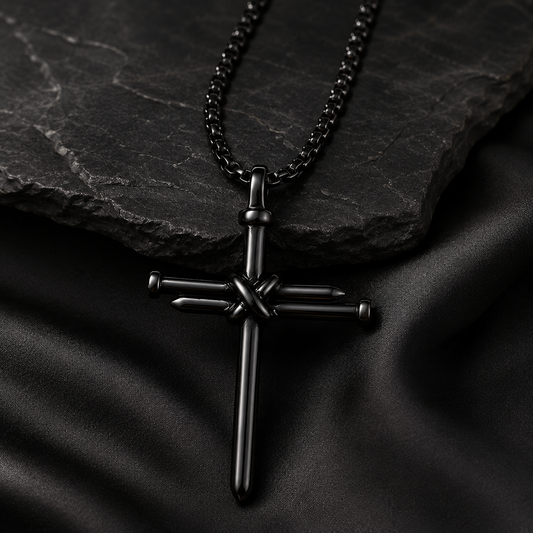 Nail Cross Necklace for Men
