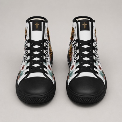 Fearless Isaiah 41:10 Men's Black Sole Canvas Shoes