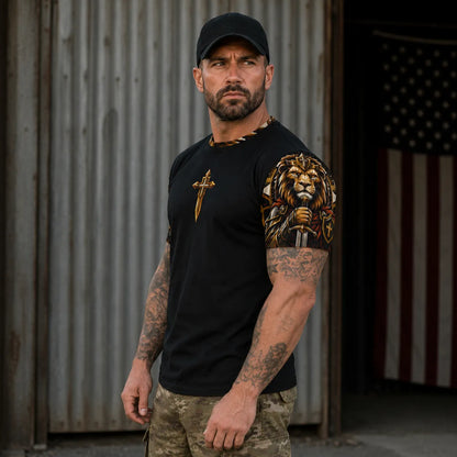 Warrior of God Armor of God Christian Lion T-Shirt