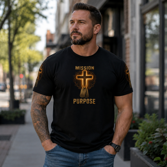 The Nation Gave Me a Mission God Gave Me a Purpose Veteran T-Shirt