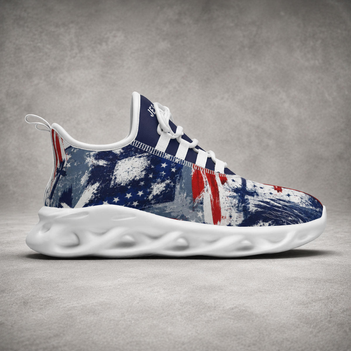 Jesus Saves Patriotic - Men's Light Sports Shoes