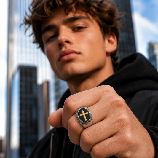 Christian Holy Cross Prayer Ring