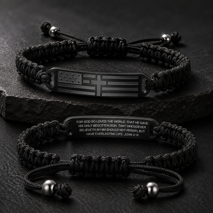 Cross Bracelet for Men | American Flag Christian Bracelet
