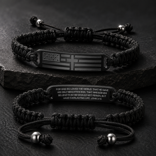 Cross Bracelet for Men | American Flag Christian Bracelet