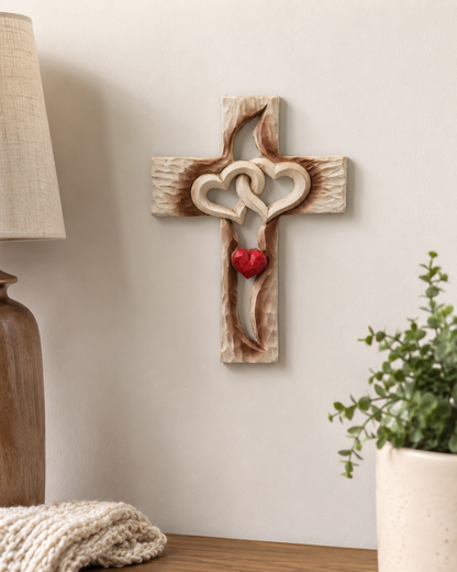 Resin Love Cross Wall Decor