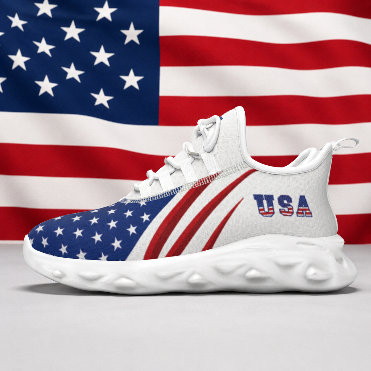 Christian Cross Patriotic - Men's Light Sports Shoes