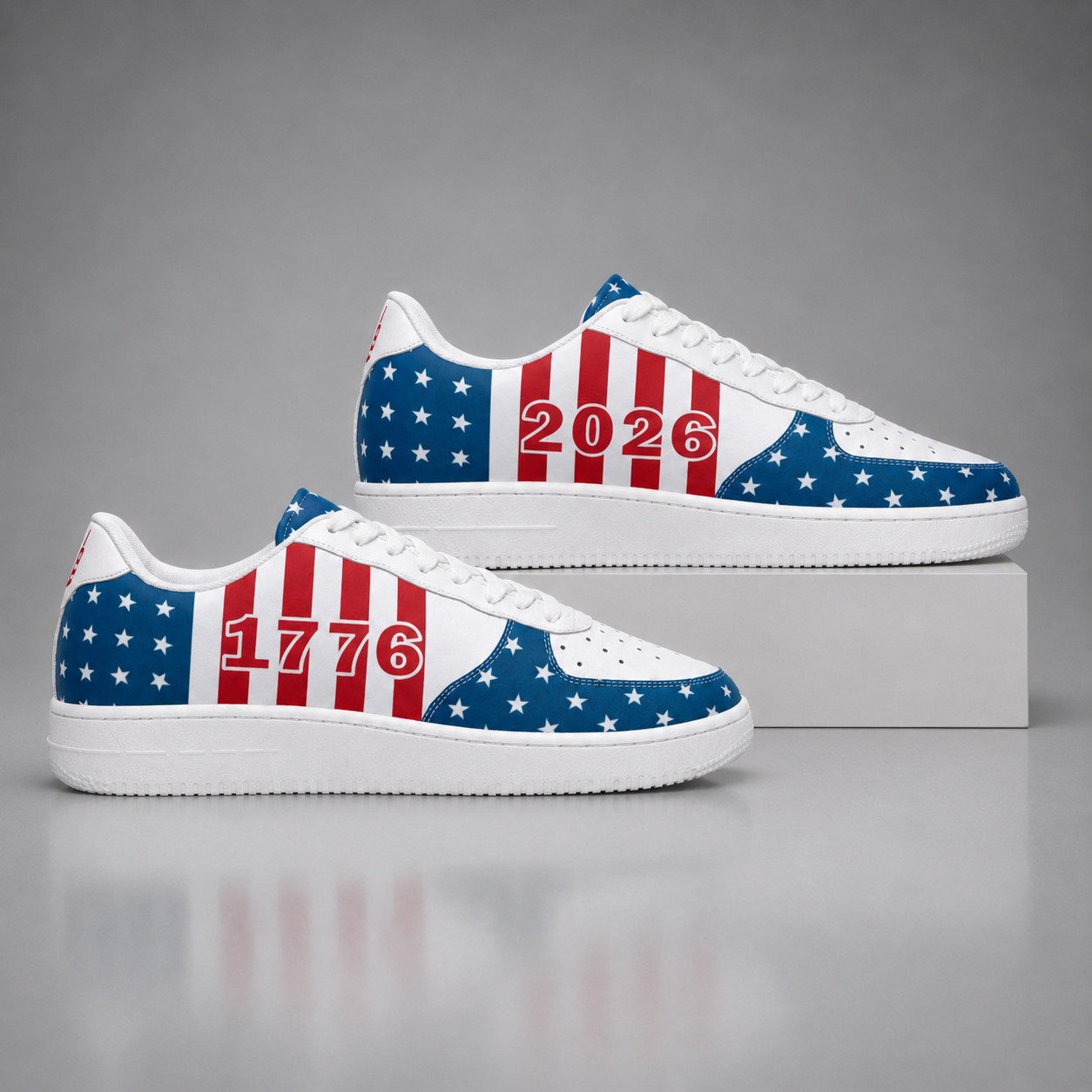 Christian Patriotic One Nation Under God 1776–2026 Men's Air Force Shoes