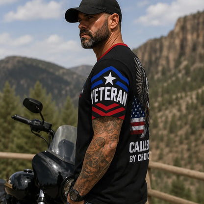 Veteran by Duty Christian by Choice Patriotic T-Shirt