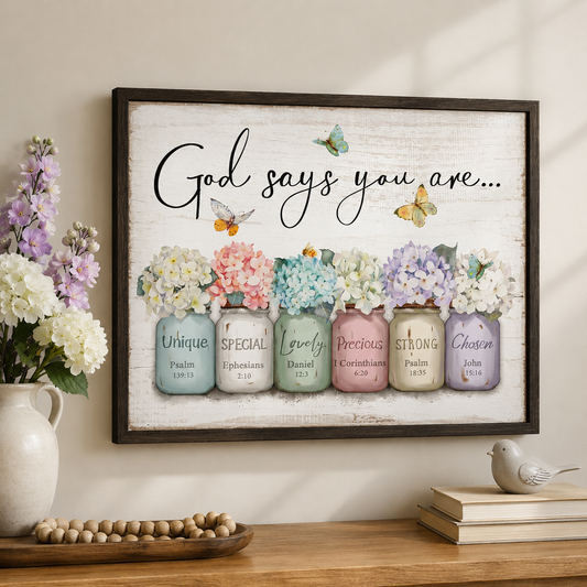 God Says You Are Wall Art