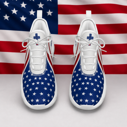 Christian Cross Patriotic - Men's Light Sports Shoes