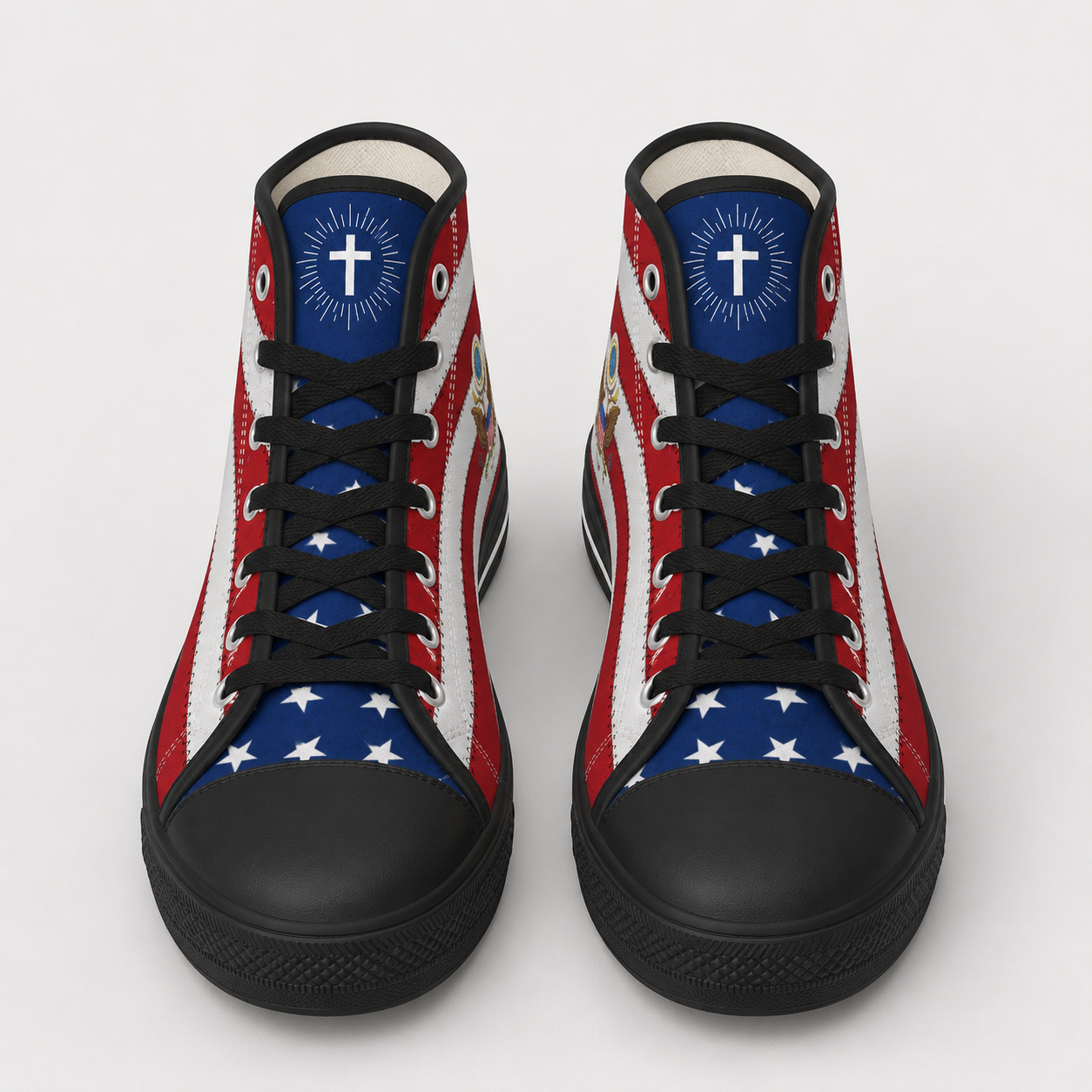 Faith & Liberty Eagle Shoes - Men's Black Sole Canvas Shoes