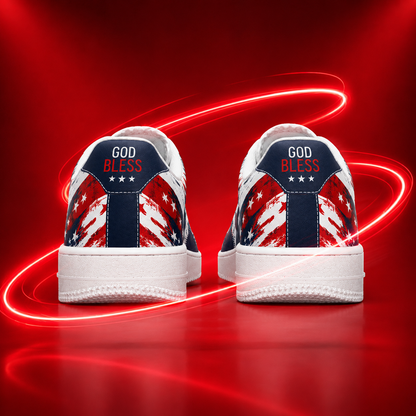 God Bless America Patriotic Men's Air Force Shoes