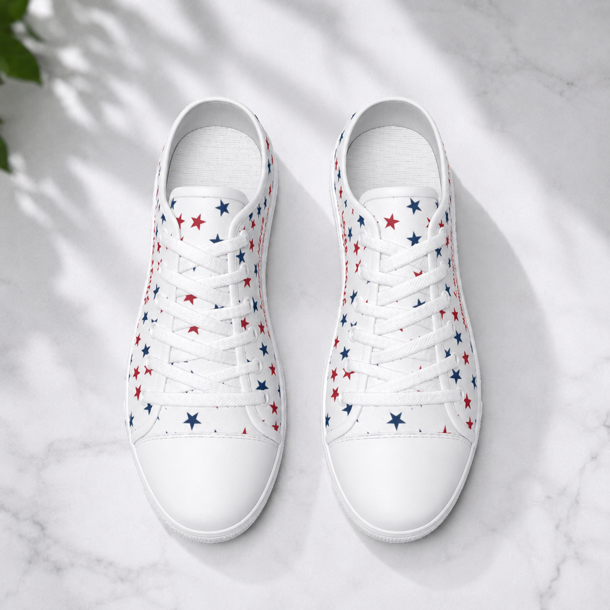 Christian Patriotic Loves Jesus and America Too Women's White Sole Canvas Shoes