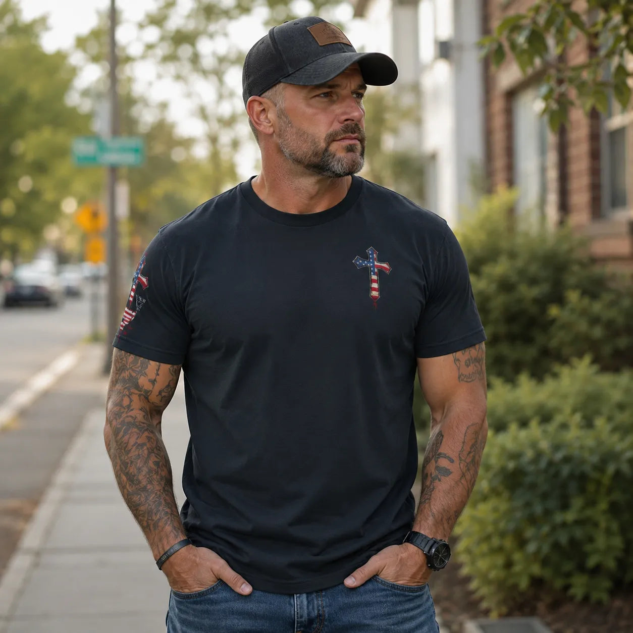 God Took Warriors Through Hell Veteran Christian T-Shirt
