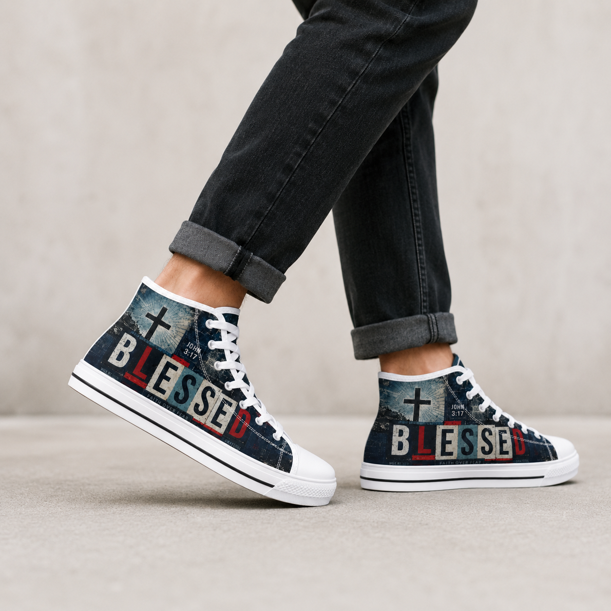 Christian Blessed Men's Canvas Shoes
