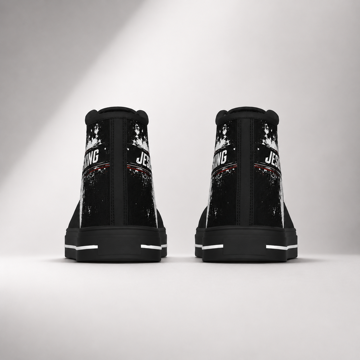 Jesus Is King Cross Men's Black Sole Canvas Shoes