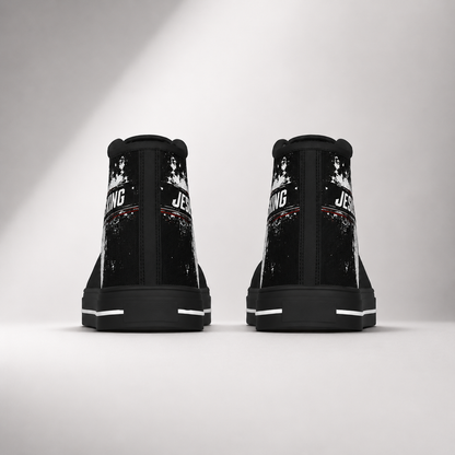 Jesus Is King Cross Men's Black Sole Canvas Shoes