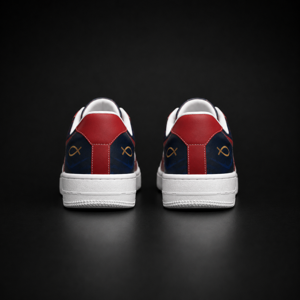 Christian Cross American Flag Patriotic Men's Air Force Shoes