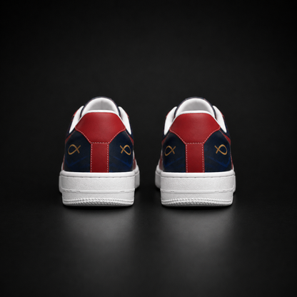 Christian Cross American Flag Patriotic Men's Air Force Shoes