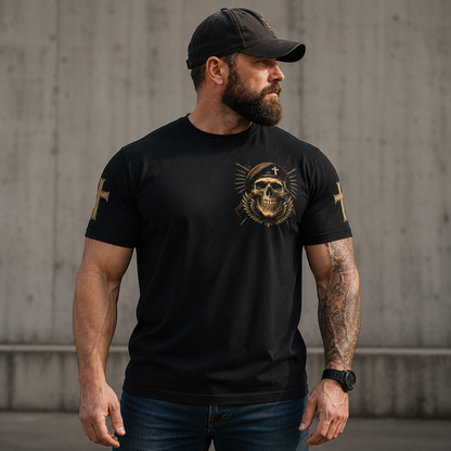 The Devil Whispered I Am the Storm Christian Veteran T-Shirt