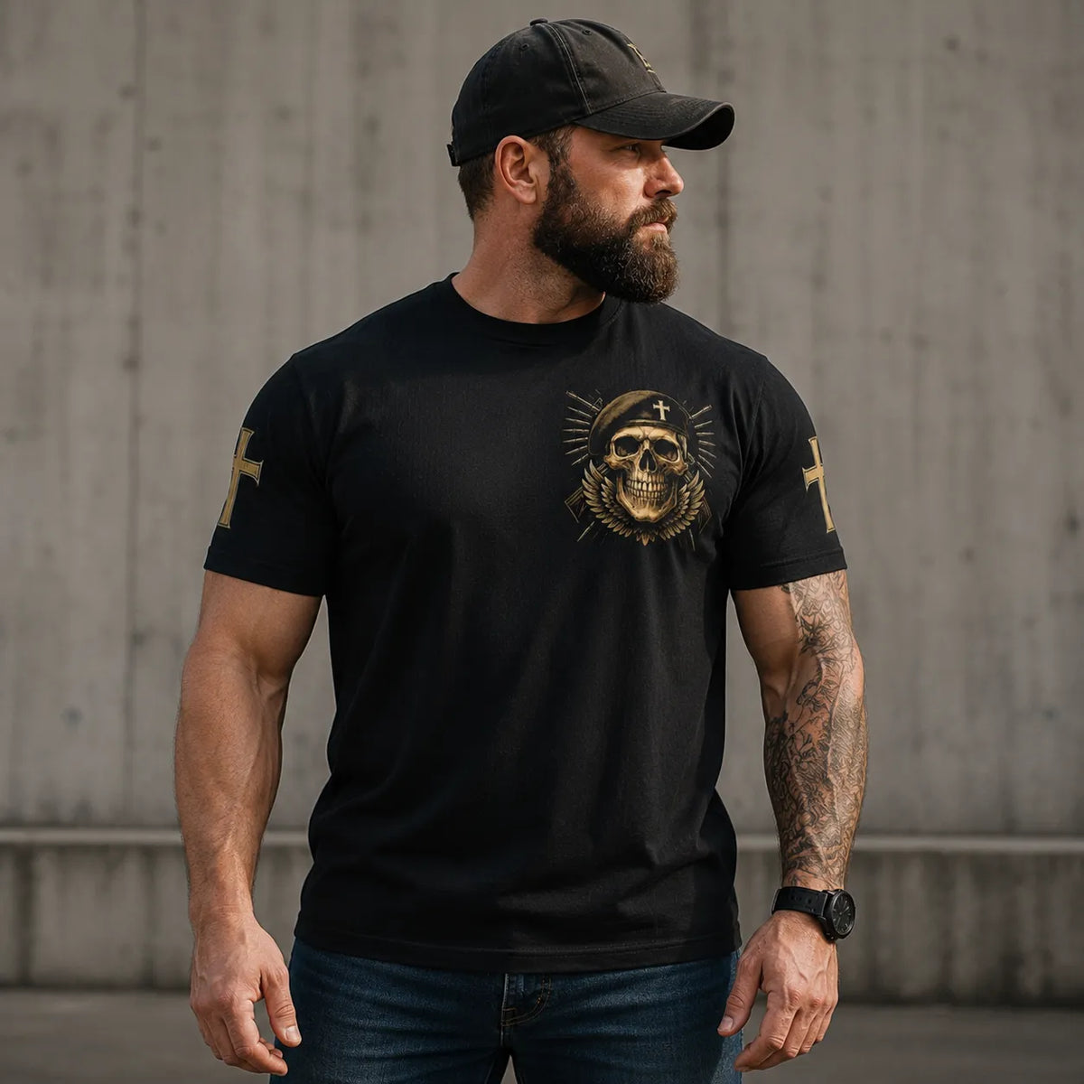 The Devil Whispered I Am the Storm Christian Veteran T-Shirt