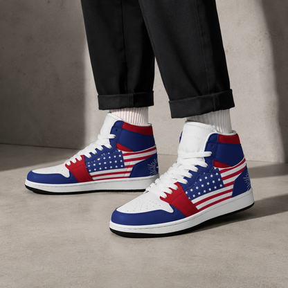 Faith & Liberty Eagle Shoes - Men's Synthetic Leather Stitching Shoes
