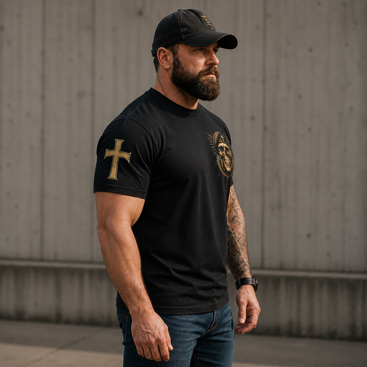 The Devil Whispered I Am the Storm Christian Veteran T-Shirt