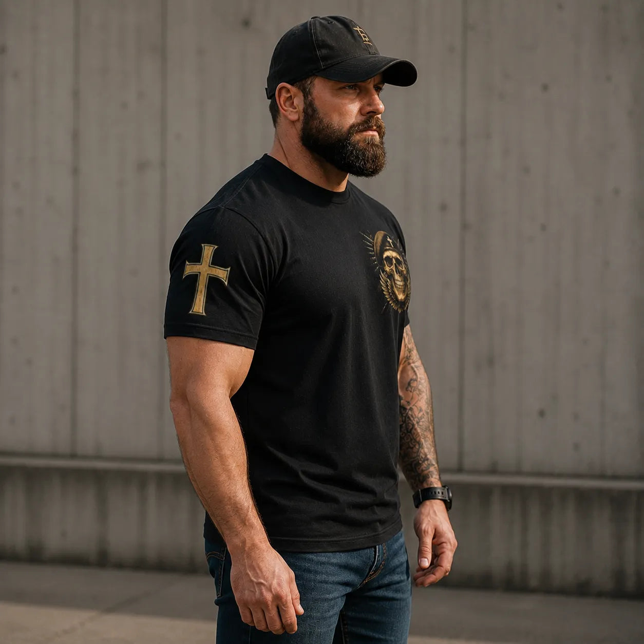 The Devil Whispered I Am the Storm Christian Veteran T-Shirt