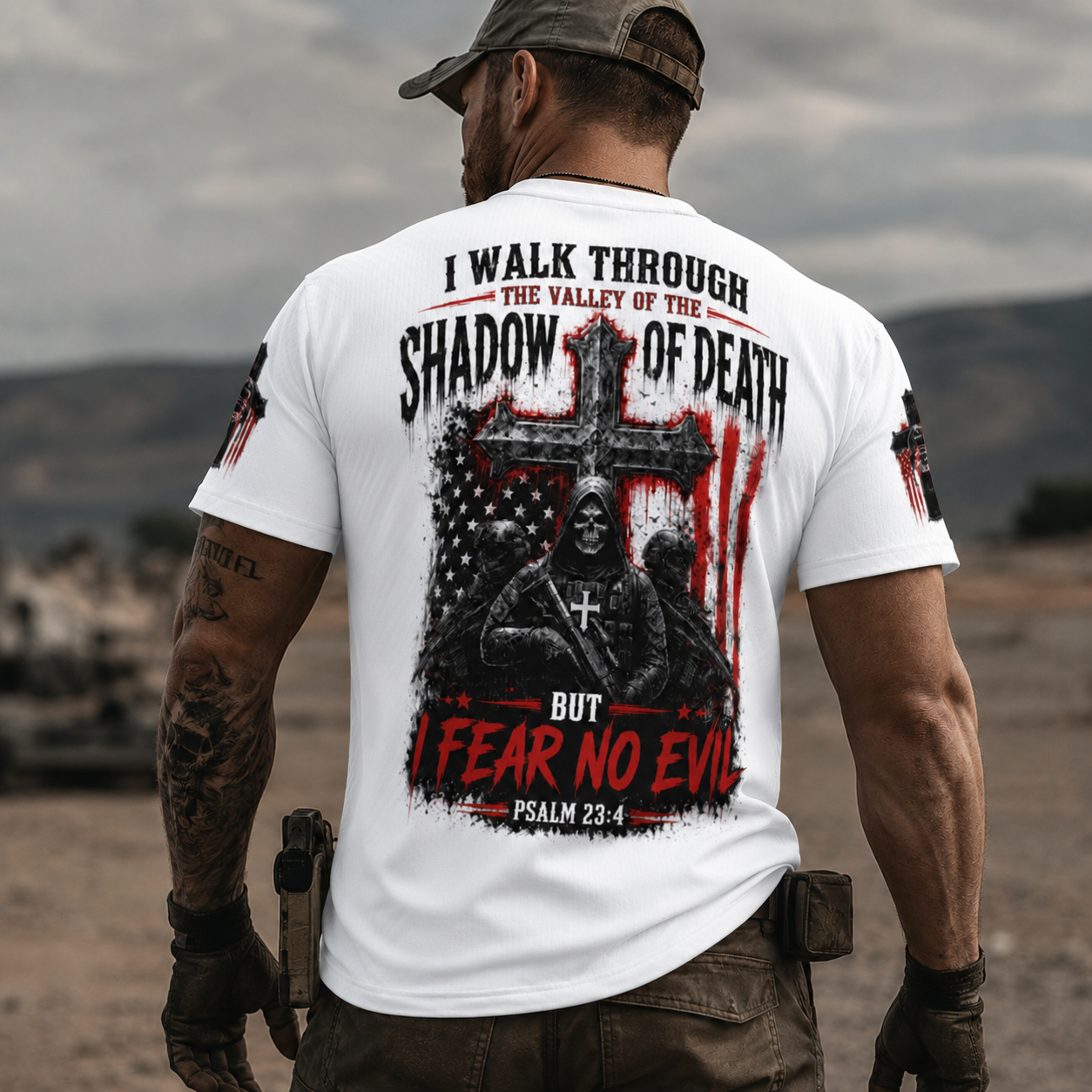 I Walk Through The Valley Of The Shadow Of Death But I Fear No Evil Psalm 23:4 T-Shirt