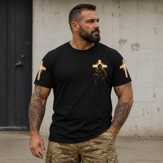 I Fought for My Country I Stand for My God Christian Veteran T-Shirt