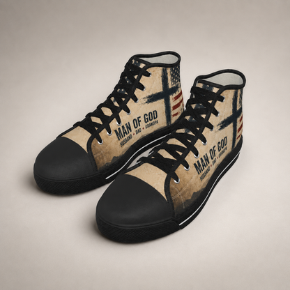 Christian Man of God Men's Black Sole Canvas Shoes