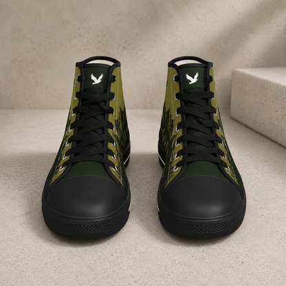 Faith Mountain Cross - Men's Black Sole Canvas Shoes