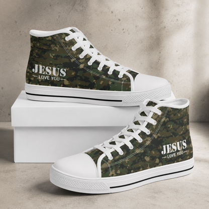 Jesus Love You Camo - Men's Canvas Shoes
