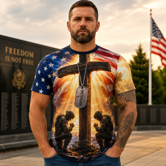 God Chose the Strongest Veterans Memorial T-Shirt