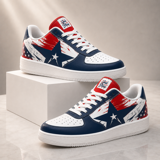 God Bless America Patriotic Men's Air Force Shoes